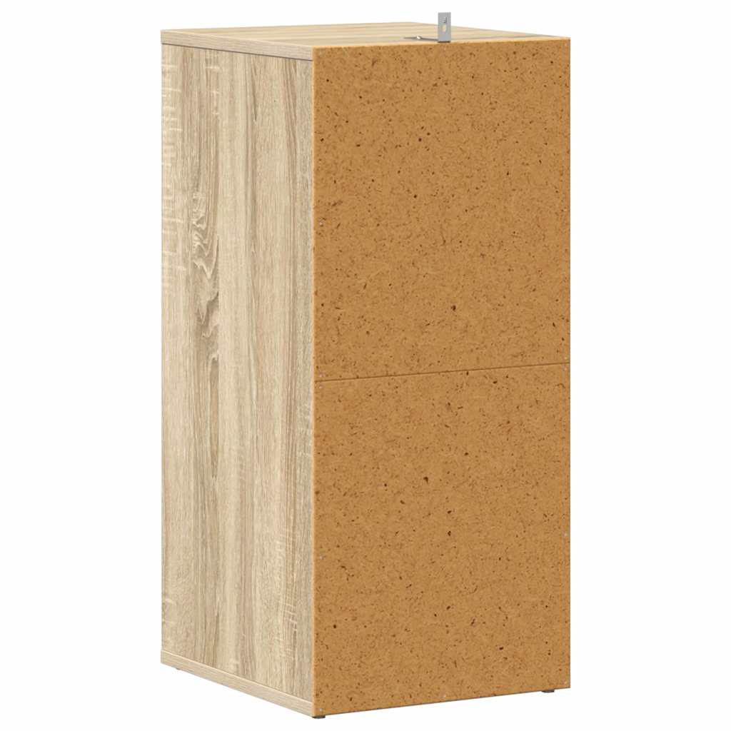 Schoenenkasten 2 st 31,5x35x70 cm hout sonoma eikenkleur is nu te koop bij PeponiXL, paradijselijk wonen!