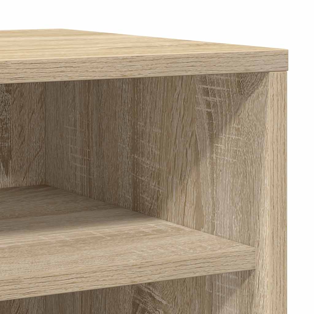 Schoenenkasten 2 st 31,5x35x70 cm hout sonoma eikenkleur is nu te koop bij PeponiXL, paradijselijk wonen!