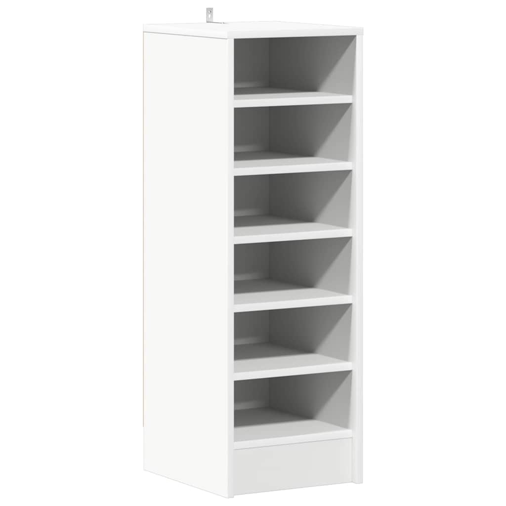 Schoenenkast 31,5x35x90 cm bewerkt hout wit is nu te koop bij PeponiXL, paradijselijk wonen!