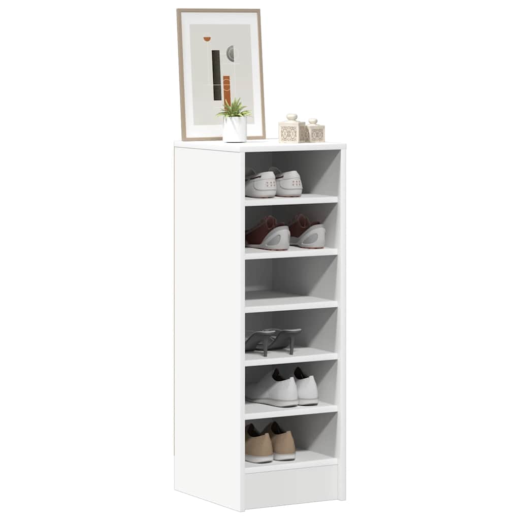 Schoenenkast 31,5x35x90 cm bewerkt hout wit is nu te koop bij PeponiXL, paradijselijk wonen!