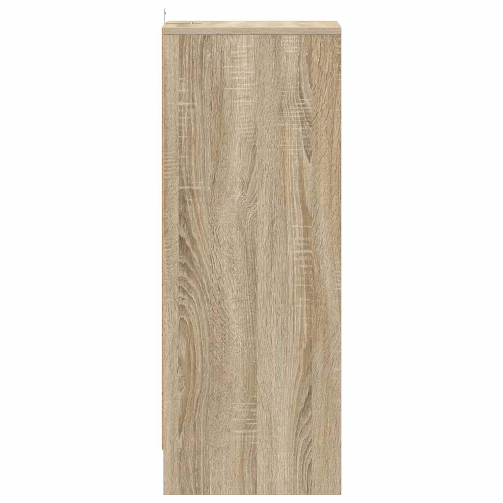 Schoenenkast 31,5x35x90 cm bewerkt hout sonoma eikenkleurig is nu te koop bij PeponiXL, paradijselijk wonen!