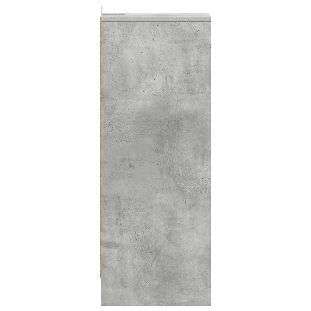 Schoenenkast 31,5x35x90 cm bewerkt hout betongrijs is nu te koop bij PeponiXL, paradijselijk wonen!