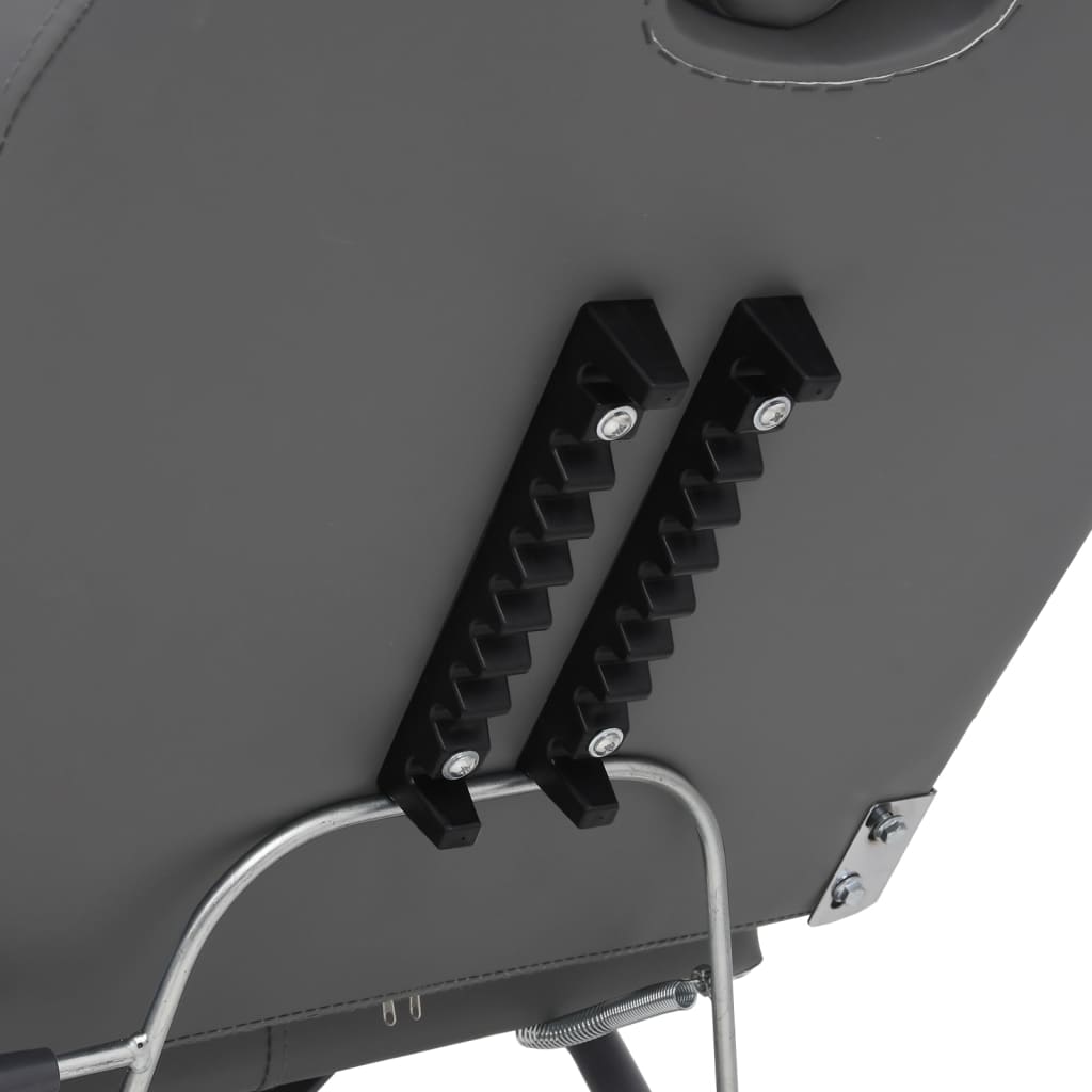 Behandelstoel 180x62x78 cm kunstleer grijs is nu te koop bij PeponiXL, paradijselijk wonen!