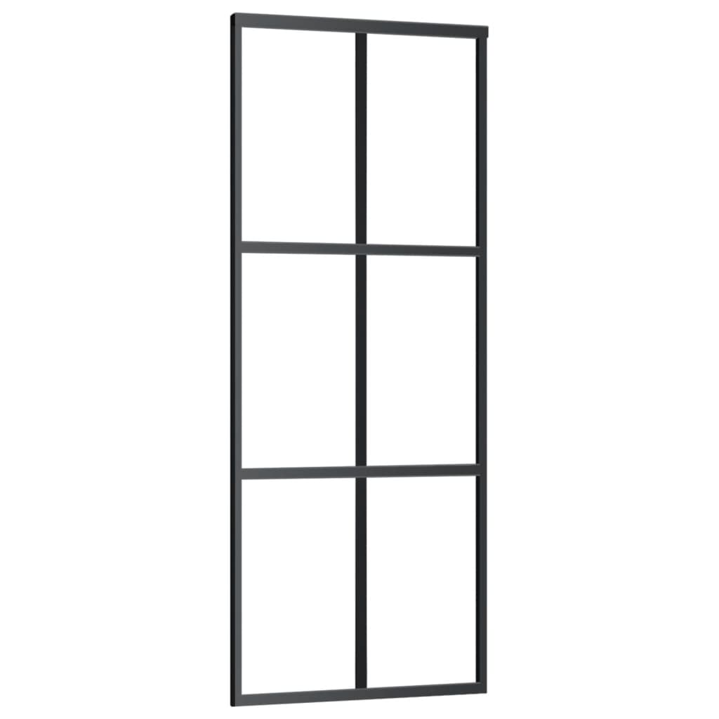Schuifdeur met beslag 76x205 cm aluminium en ESG-glas is nu te koop bij PeponiXL, paradijselijk wonen!