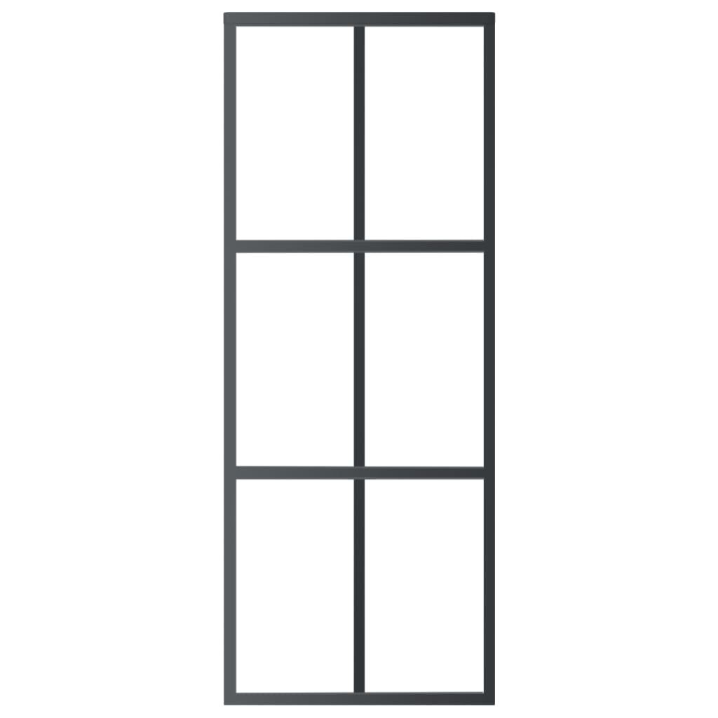 Schuifdeur met beslag 76x205 cm aluminium en ESG-glas is nu te koop bij PeponiXL, paradijselijk wonen!