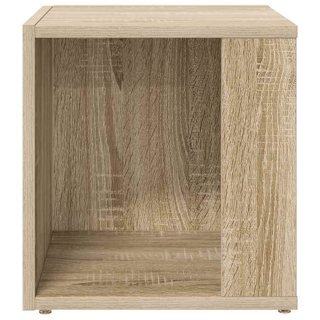 Bijzettafel 33x33x34,5 cm bewerkt hout sonoma eikenkleurig is nu te koop bij PeponiXL, paradijselijk wonen!