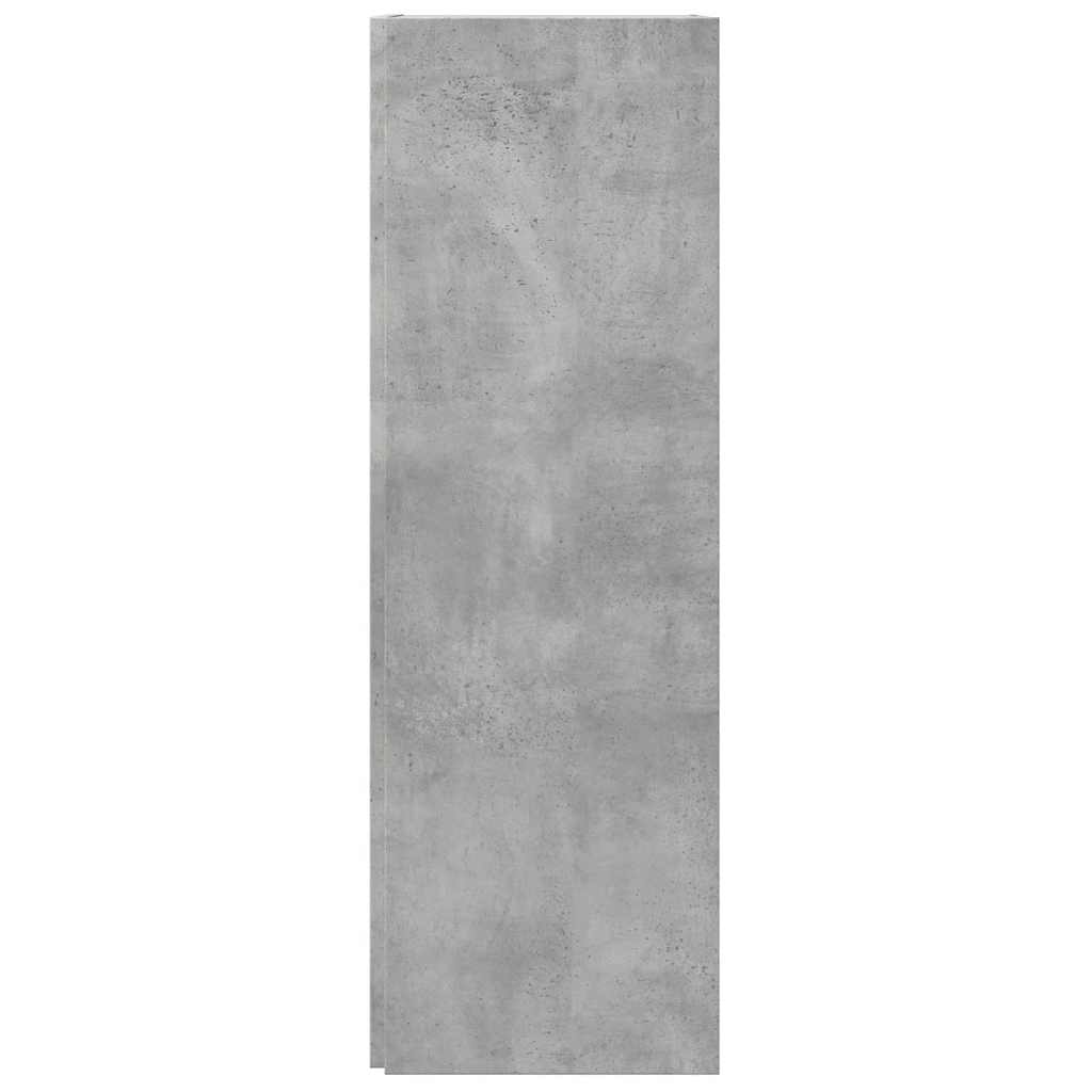 Hoekkast 33x33x100 cm bewerkt hout betongrijs is nu te koop bij PeponiXL, paradijselijk wonen!