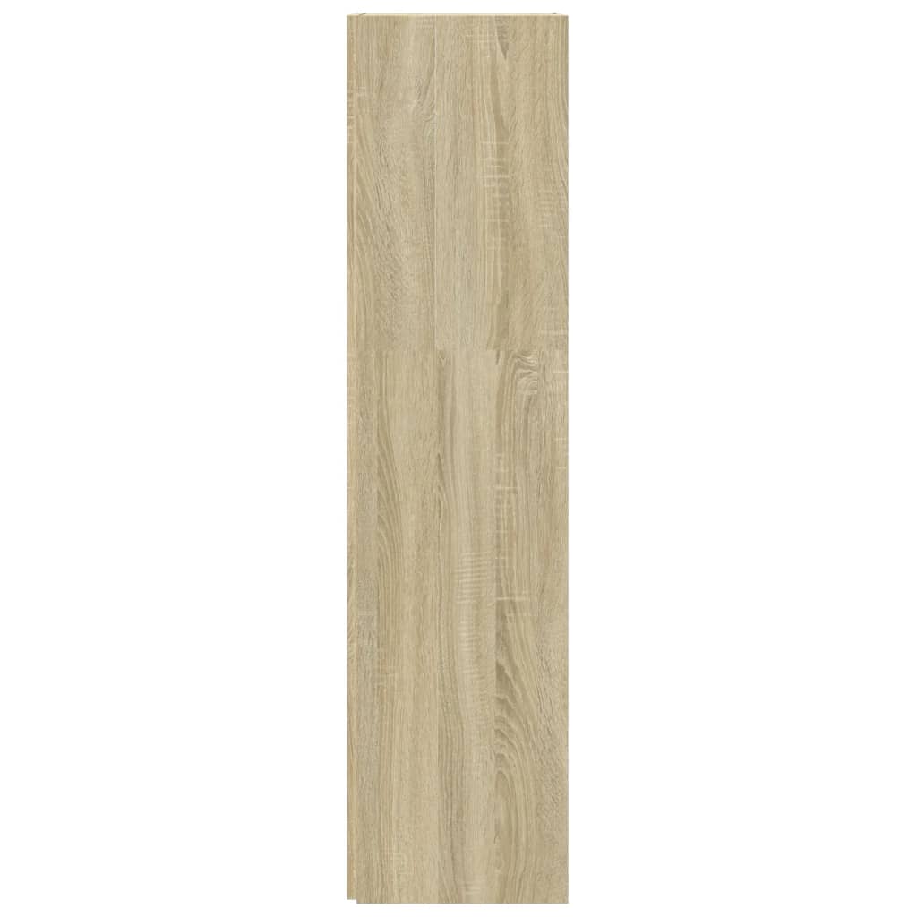 Hoekkast 33x33x132 cm bewerkt hout sonoma eikenkleurig is nu te koop bij PeponiXL, paradijselijk wonen!