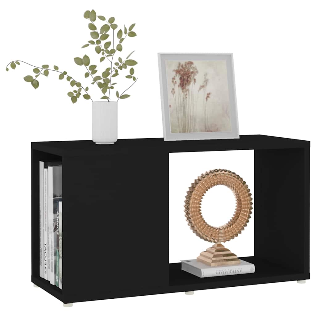 Tv-meubel 60x24x32 cm bewerkt hout zwart is nu te koop bij PeponiXL, paradijselijk wonen!