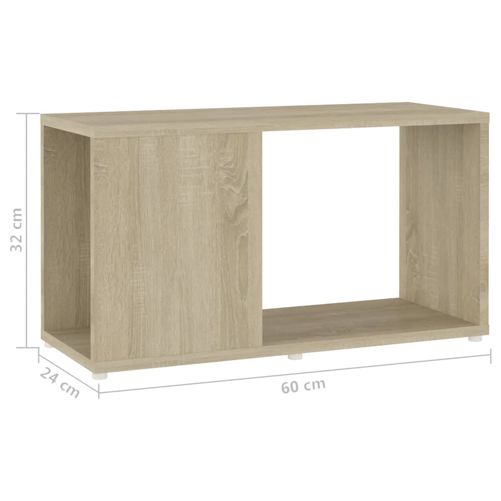 Tv-meubel 60x24x32 cm bewerkt hout sonoma eikenkleurig is nu te koop bij PeponiXL, paradijselijk wonen!