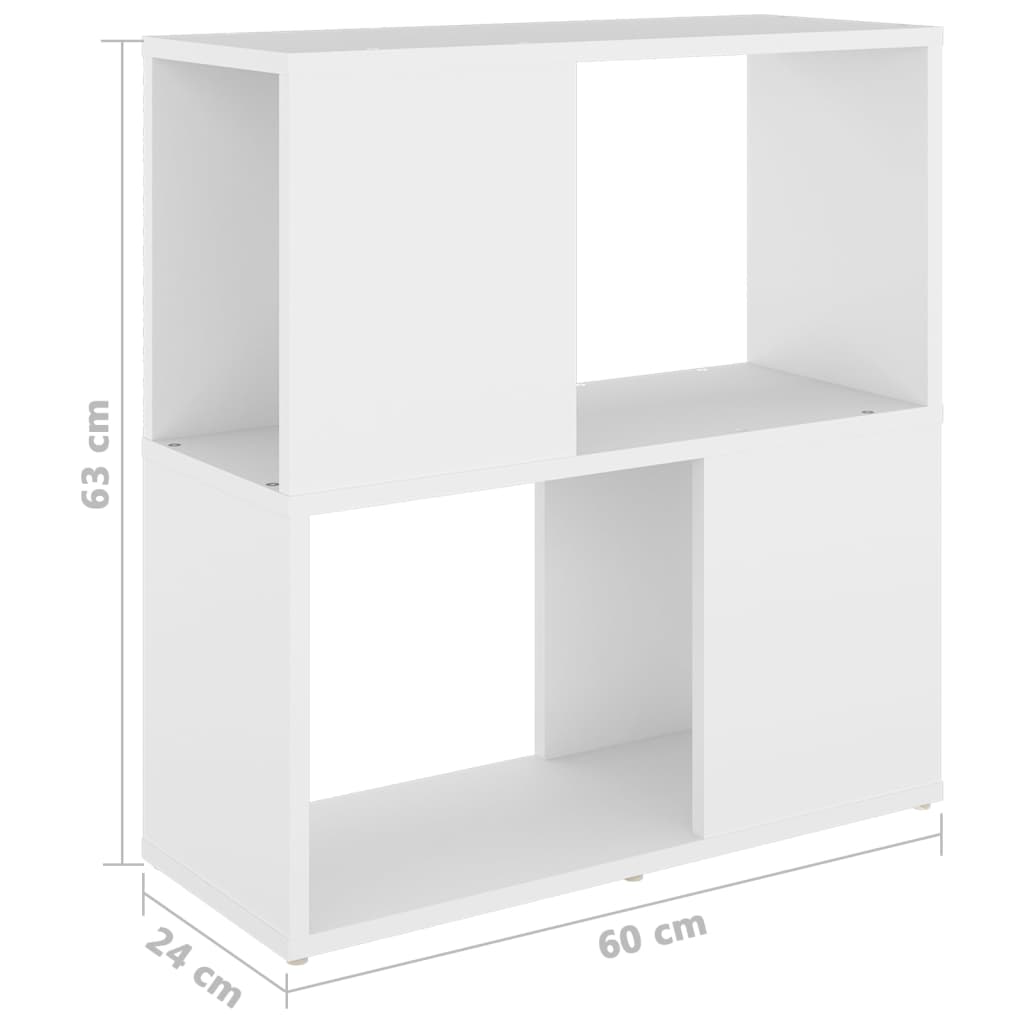 Boekenkast 60x24x63 cm bewerkt hout wit is nu te koop bij PeponiXL, paradijselijk wonen!