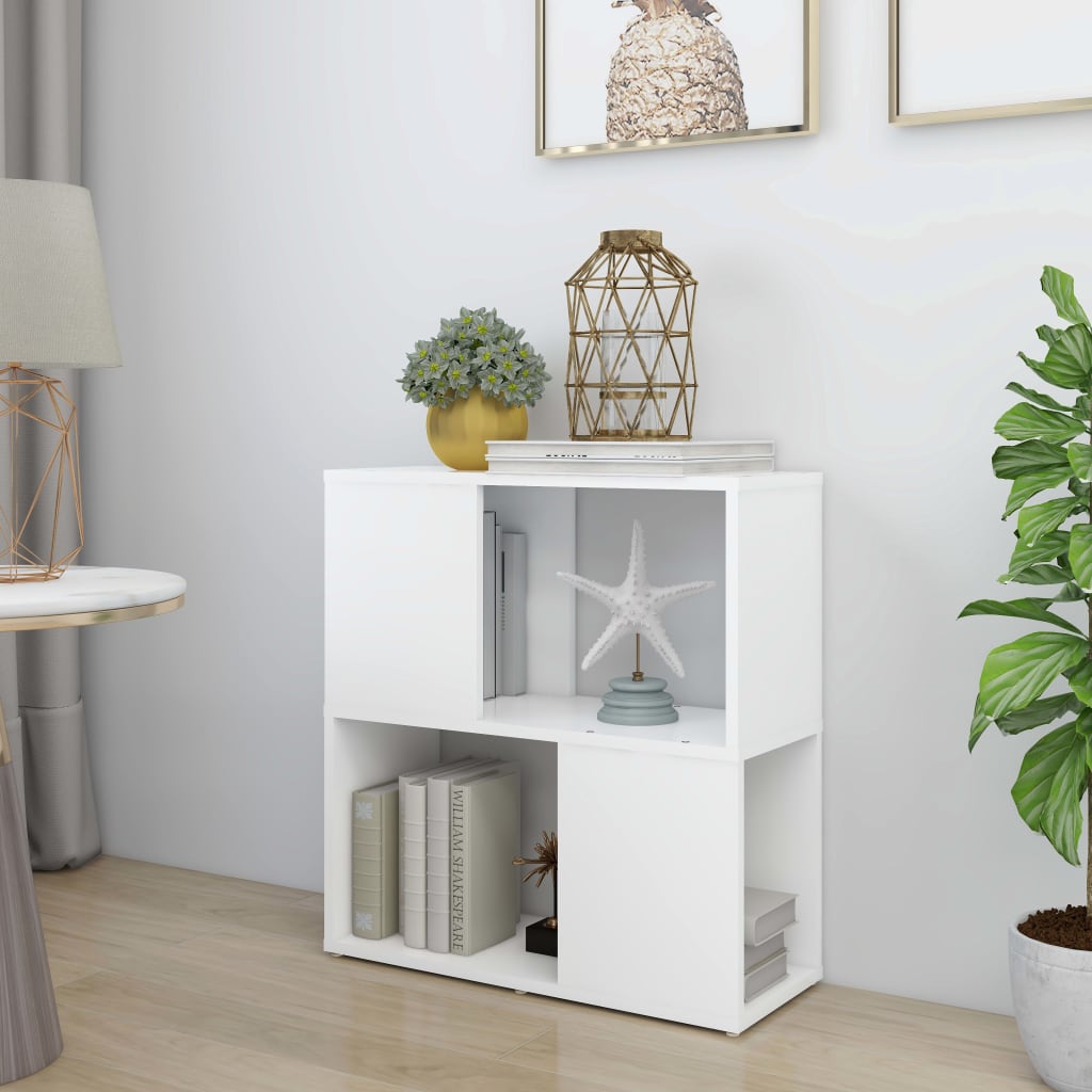 Boekenkast 60x24x63 cm bewerkt hout wit is nu te koop bij PeponiXL, paradijselijk wonen!