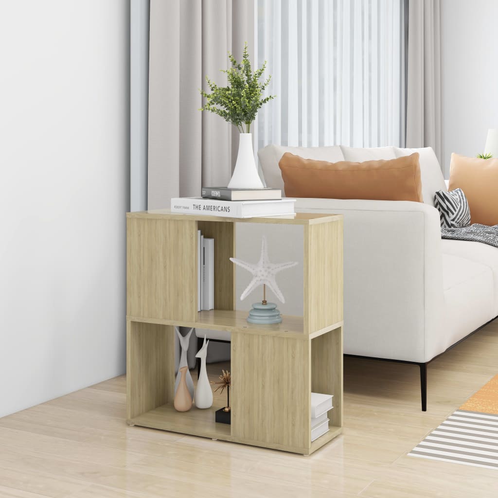 Boekenkast 60x24x63 cm bewerkt hout sonoma eikenkleurig is nu te koop bij PeponiXL, paradijselijk wonen!