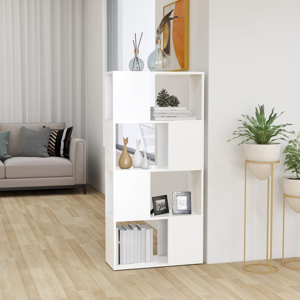 Boekenkast/kamerscherm 60x24x124,5 cm bewerkt hout wit is nu te koop bij PeponiXL, paradijselijk wonen!