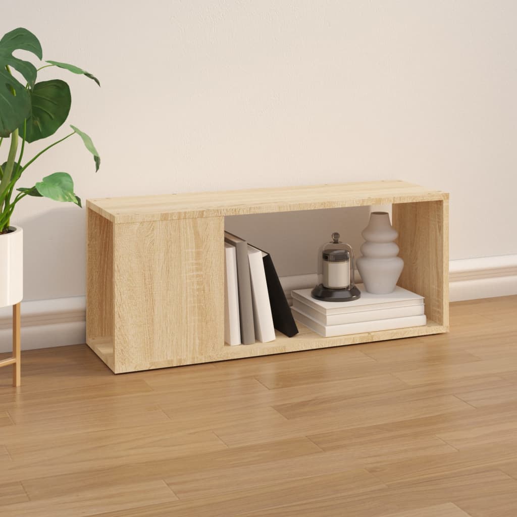Tv-meubel 80x24x32 cm bewerkt hout sonoma eikenkleurig is nu te koop bij PeponiXL, paradijselijk wonen!