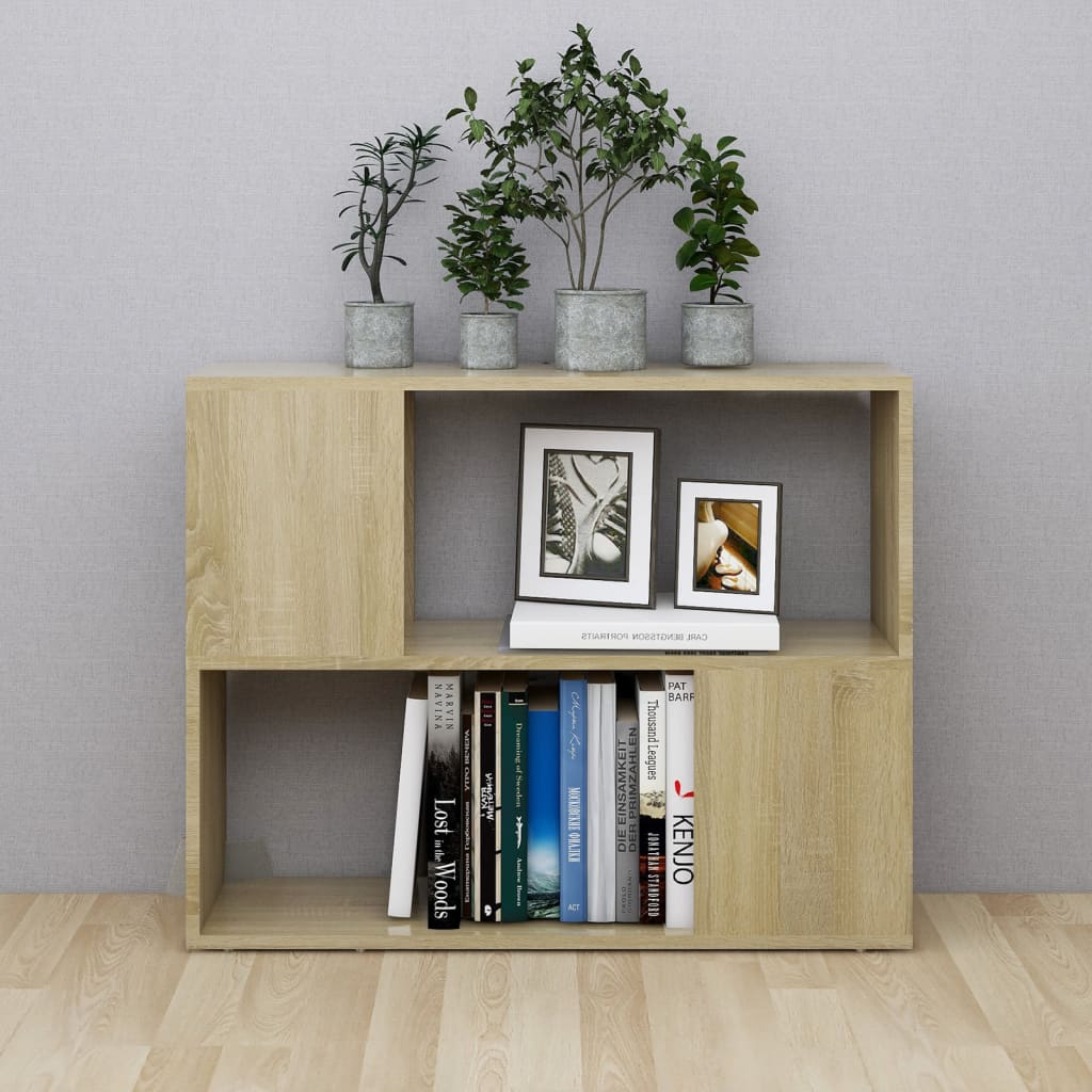 Tv-meubel 80x24x63 cm bewerkt hout sonoma eikenkleurig is nu te koop bij PeponiXL, paradijselijk wonen!