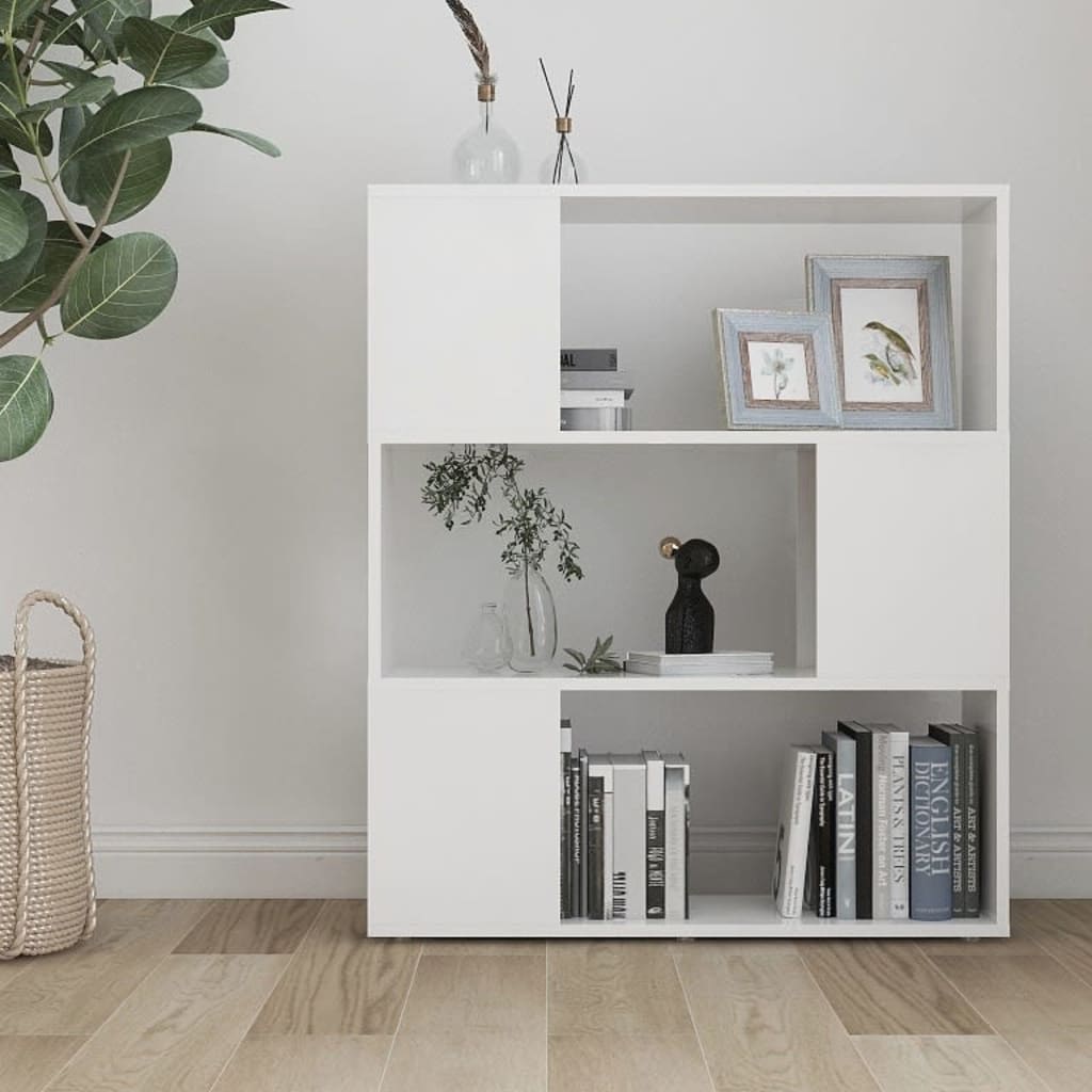 Boekenkast/kamerscherm 80x24x94 cm bewerkt hout wit is nu te koop bij PeponiXL, paradijselijk wonen!