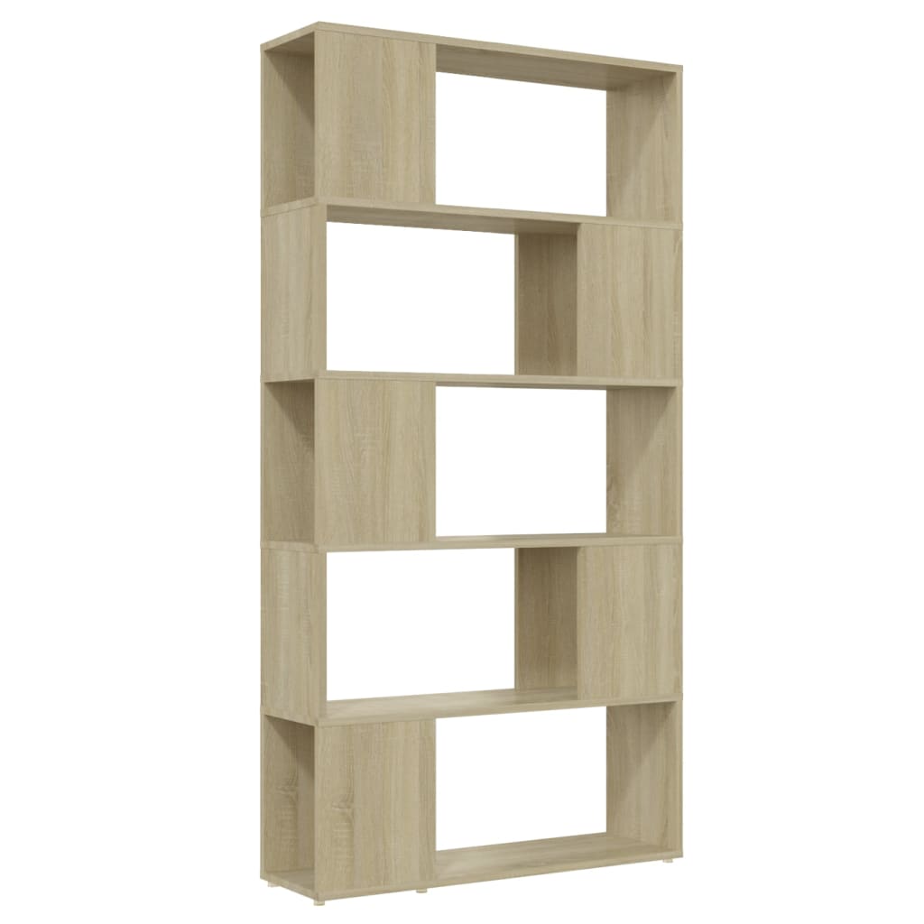 Boekenkast/kamerscherm 80x24x155 cm bewerkt hout sonoma eiken is nu te koop bij PeponiXL, paradijselijk wonen!