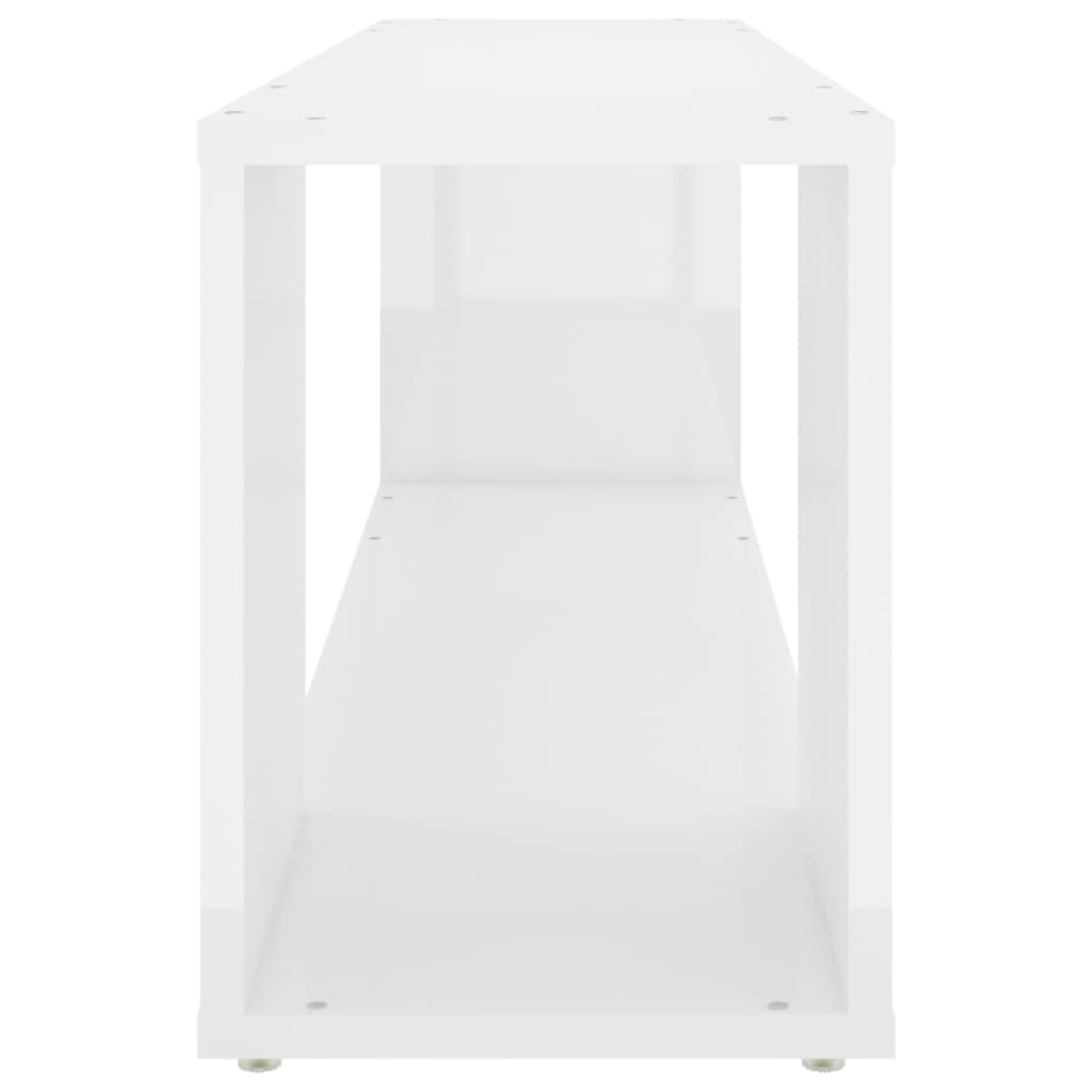 Tv-meubel 100x24x32 cm bewerkt hout hoogglans wit is nu te koop bij PeponiXL, paradijselijk wonen!