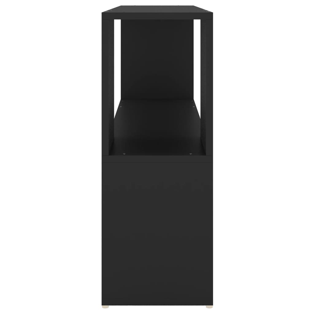 Boekenkast 100x24x63 cm bewerkt hout zwart is nu te koop bij PeponiXL, paradijselijk wonen!