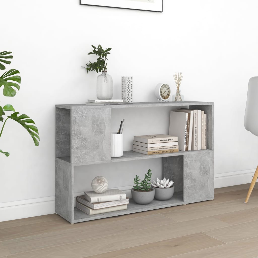 Boekenkast 100x24x63 cm bewerkt hout betongrijs is nu te koop bij PeponiXL, paradijselijk wonen!