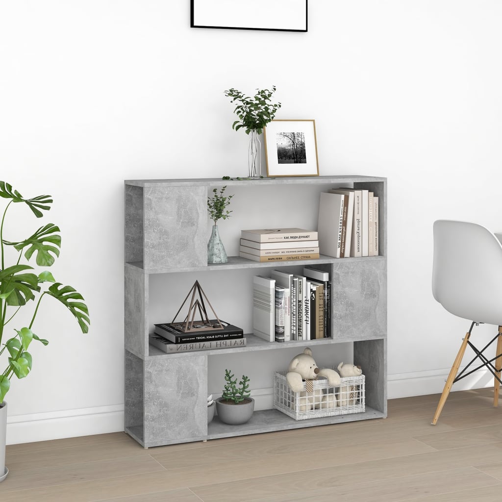 Boekenkast/kamerscherm 100x24x94 cm betongrijs is nu te koop bij PeponiXL, paradijselijk wonen!