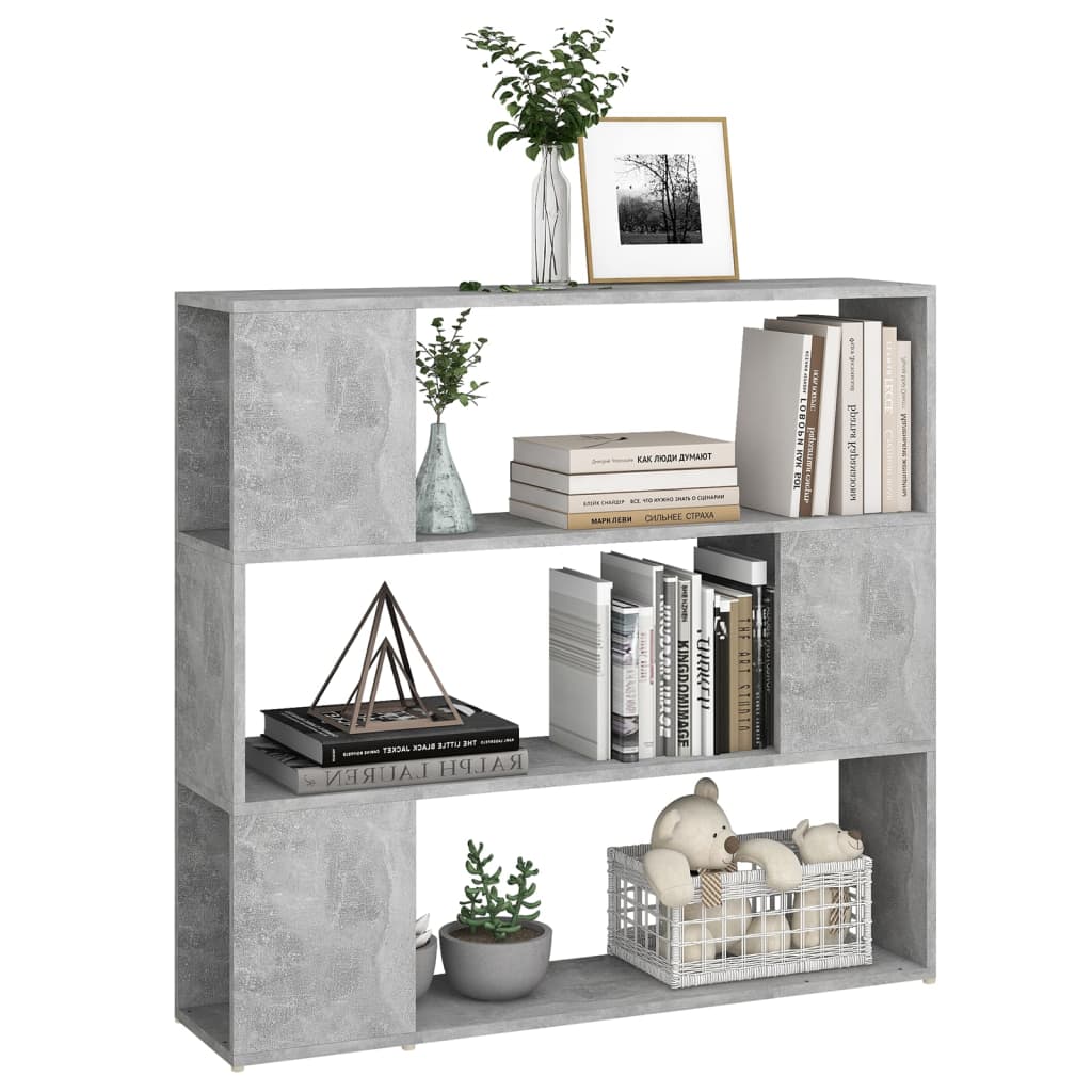 Boekenkast/kamerscherm 100x24x94 cm betongrijs is nu te koop bij PeponiXL, paradijselijk wonen!