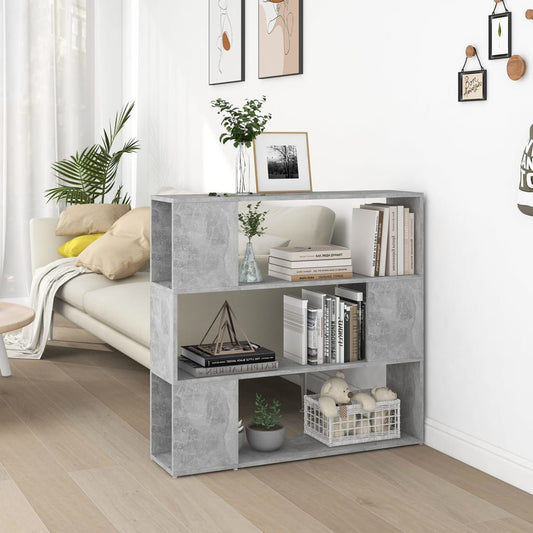 Boekenkast/kamerscherm 100x24x94 cm betongrijs is nu te koop bij PeponiXL, paradijselijk wonen!