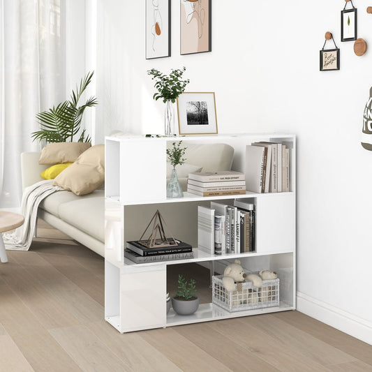 Boekenkast/kamerscherm 100x24x94 cm hoogglans wit is nu te koop bij PeponiXL, paradijselijk wonen!