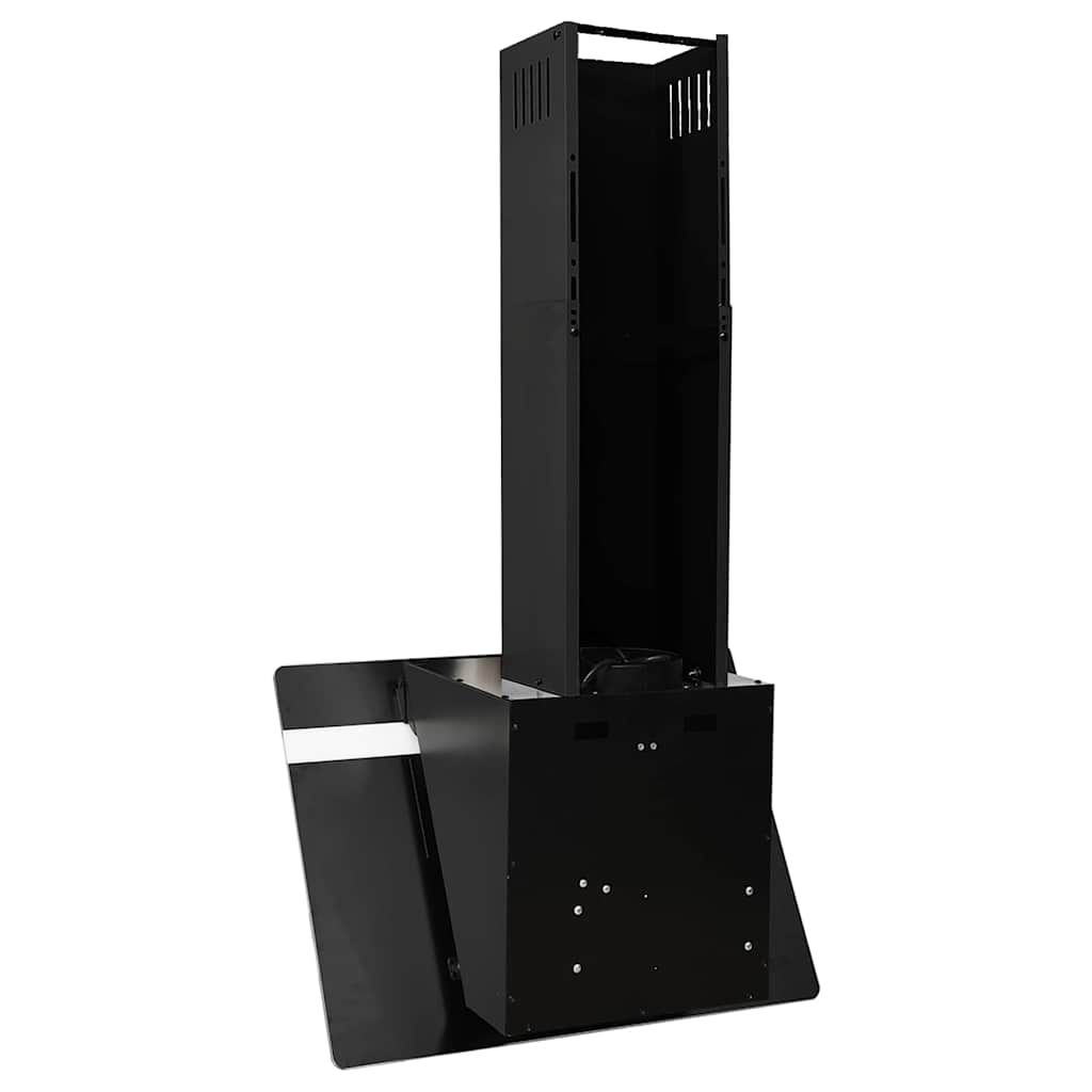 Wandafzuigkap 60 cm staal en gehard glas zwart is nu te koop bij PeponiXL, paradijselijk wonen!