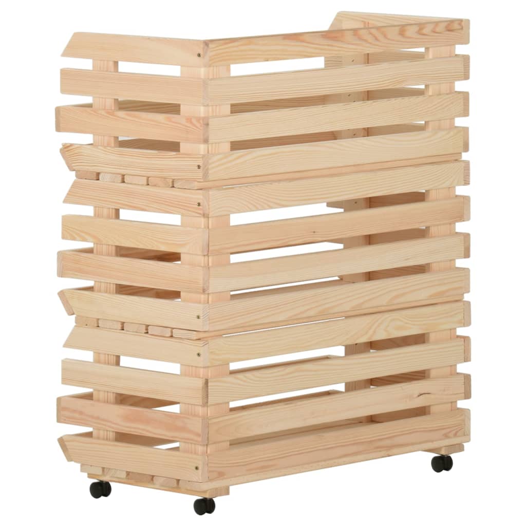 Groentetrolley 77x30x80 cm massief grenenhout is nu te koop bij PeponiXL, paradijselijk wonen!
