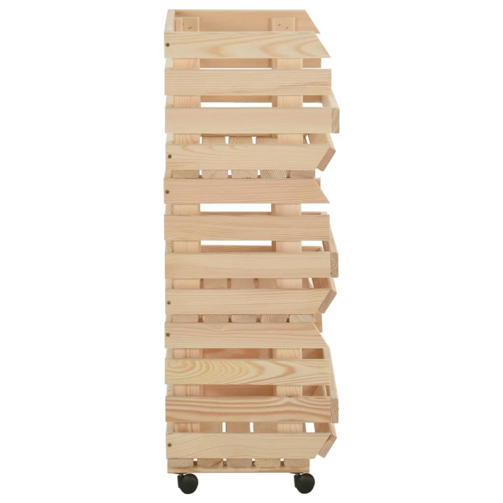 Groentetrolley 77x30x80 cm massief grenenhout is nu te koop bij PeponiXL, paradijselijk wonen!