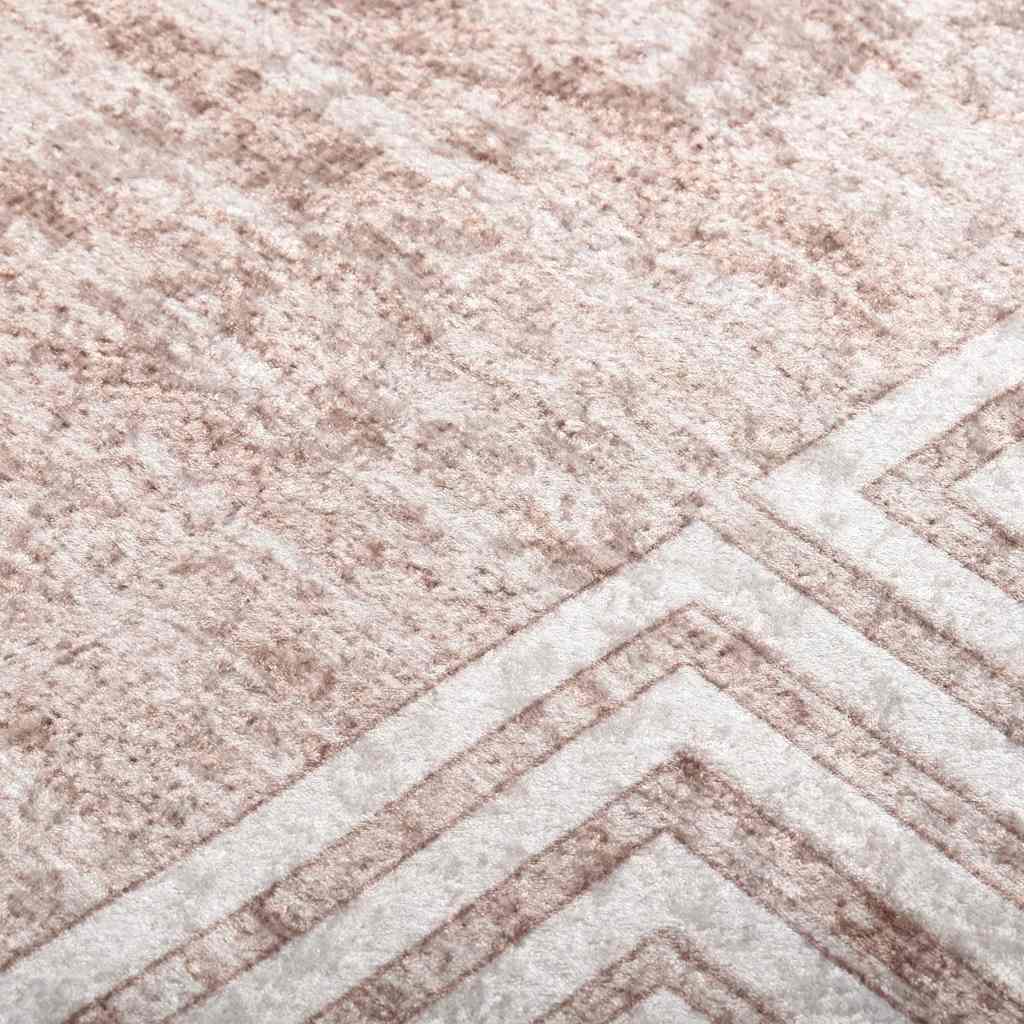 Vloerkleed wasbaar 80x150 cm beige is nu te koop bij PeponiXL, paradijselijk wonen!