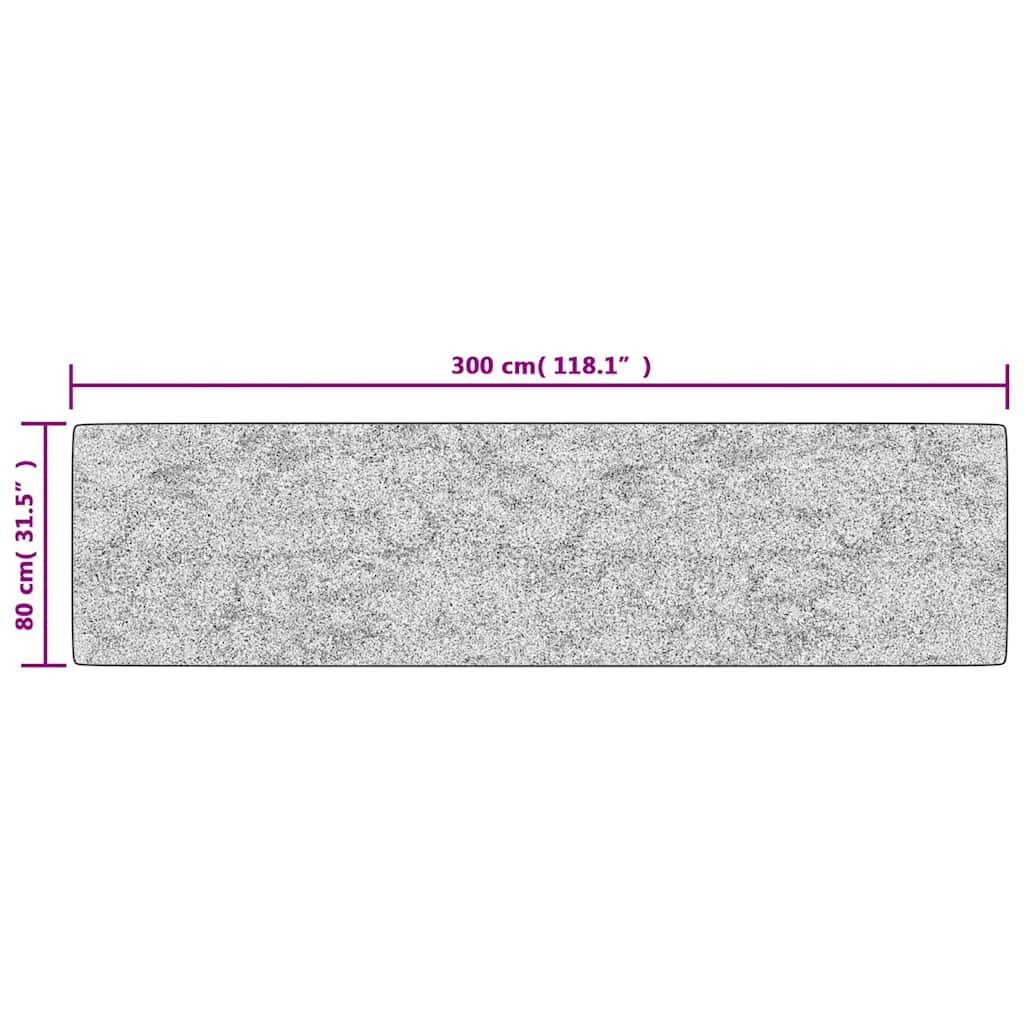 Vloerkleed wasbaar 80x300 cm lichtbeige is nu te koop bij PeponiXL, paradijselijk wonen!