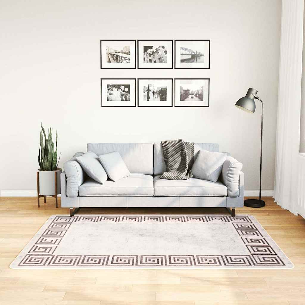 Vloerkleed wasbaar 120x180 cm lichtbeige is nu te koop bij PeponiXL, paradijselijk wonen!