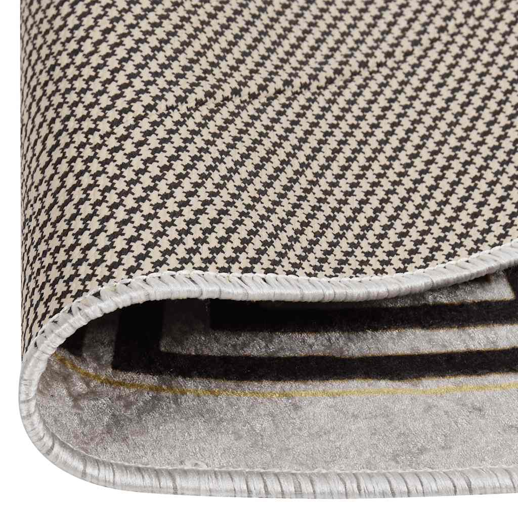 Vloerkleed wasbaar anti-slip ø120 cm lichtbeige is nu te koop bij PeponiXL, paradijselijk wonen!