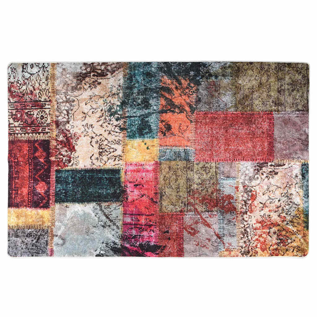 Vloerkleed wasbaar patchwork 80x150 cm meerkleurig is nu te koop bij PeponiXL, paradijselijk wonen!