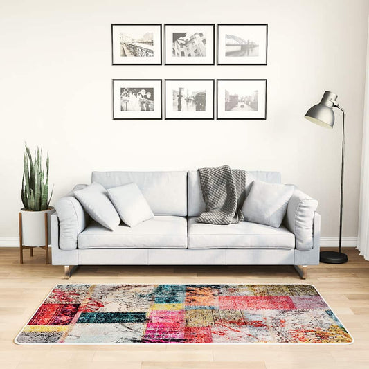 Vloerkleed wasbaar patchwork 80x150 cm meerkleurig is nu te koop bij PeponiXL, paradijselijk wonen!