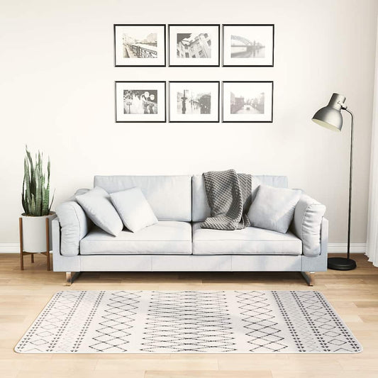 Vloerkleed wasbaar 80x150 cm zwart en wit is nu te koop bij PeponiXL, paradijselijk wonen!