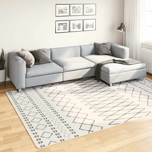 Vloerkleed wasbaar 190x300 cm zwart en wit is nu te koop bij PeponiXL, paradijselijk wonen!