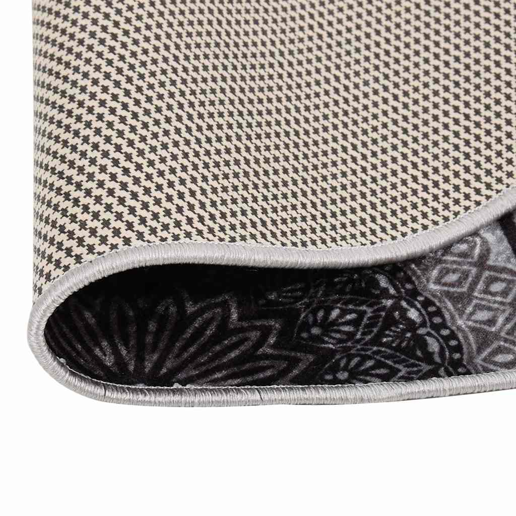 Vloerkleed wasbaar anti-slip ø120 cm meerkleurig is nu te koop bij PeponiXL, paradijselijk wonen!