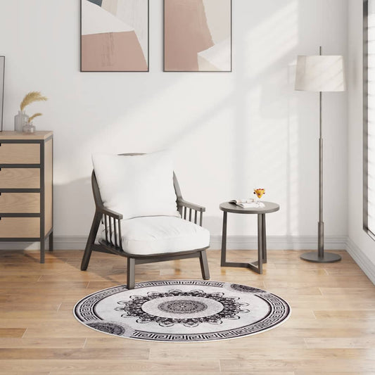 Vloerkleed wasbaar anti-slip ø120 cm meerkleurig is nu te koop bij PeponiXL, paradijselijk wonen!