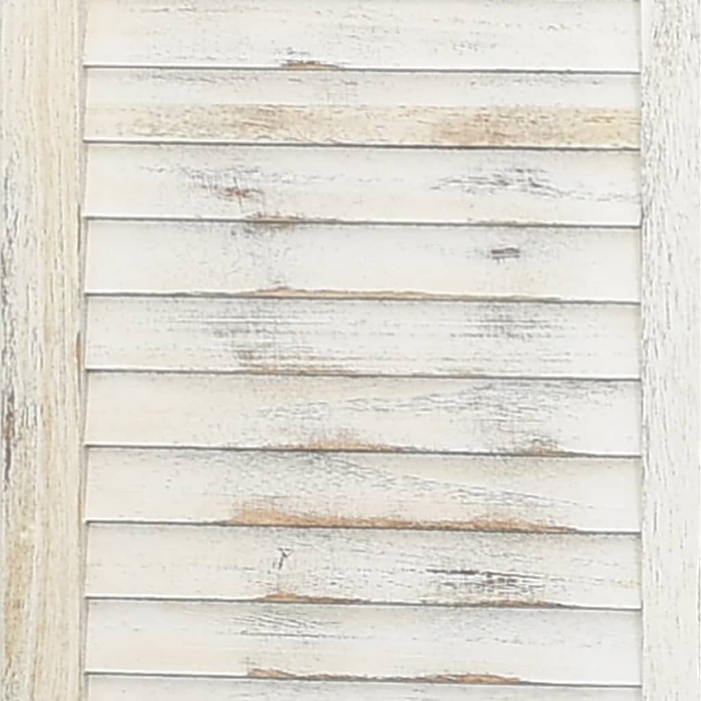 Kamerscherm met 5 panelen 178,5x166 cm massief hout antiekwit is nu te koop bij PeponiXL, paradijselijk wonen!
