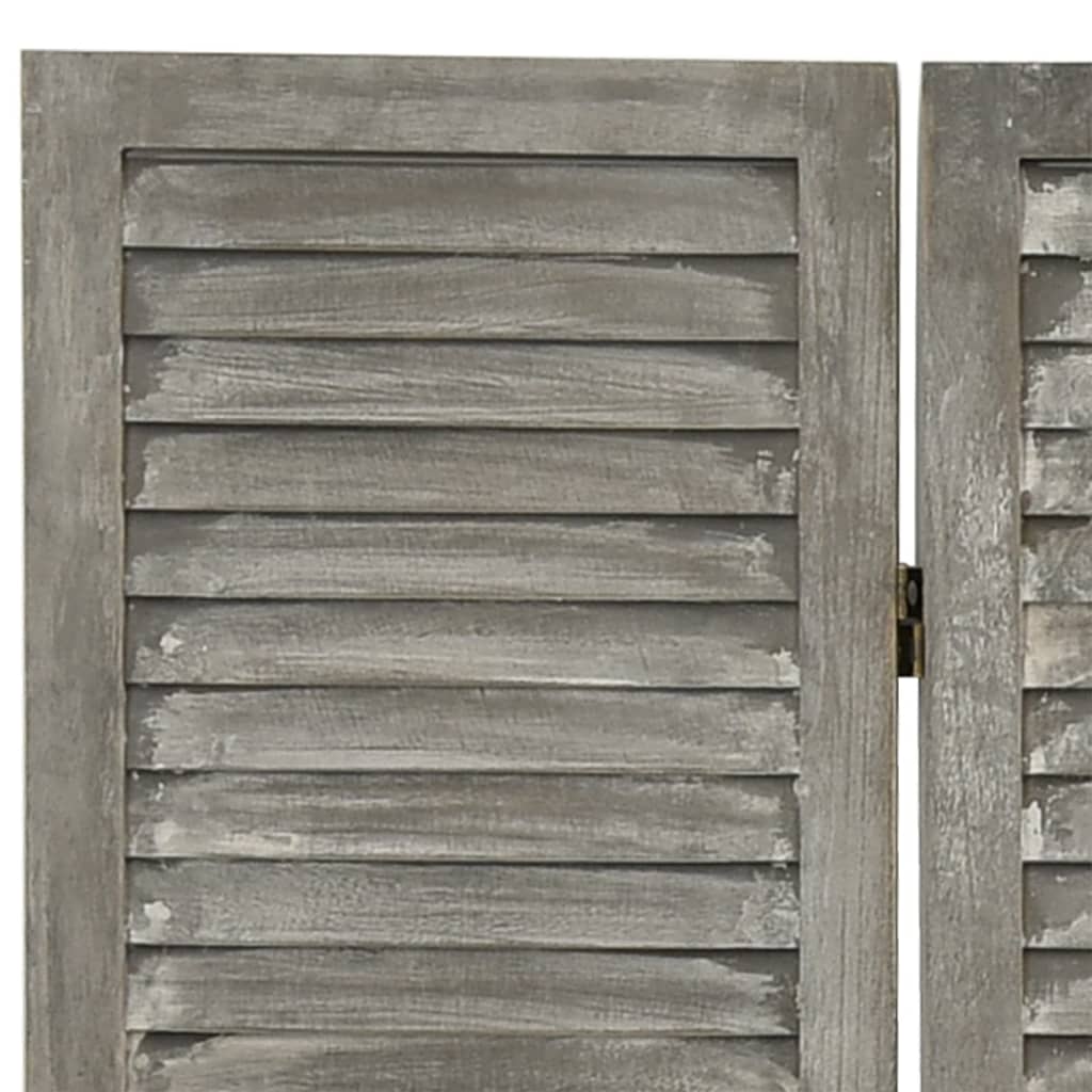 Kamerscherm met 5 panelen 179x166 cm massief hout grijs is nu te koop bij PeponiXL, paradijselijk wonen!