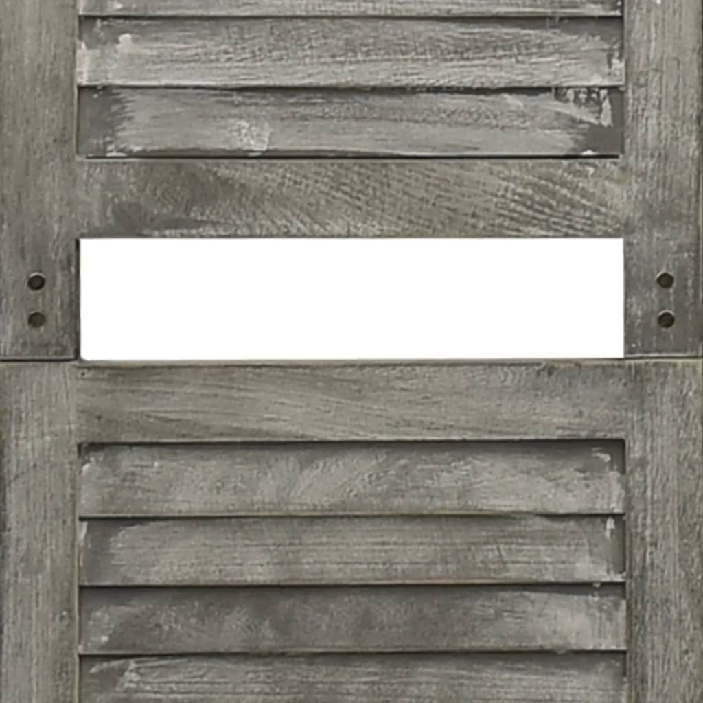 Kamerscherm met 5 panelen 179x166 cm massief hout grijs is nu te koop bij PeponiXL, paradijselijk wonen!