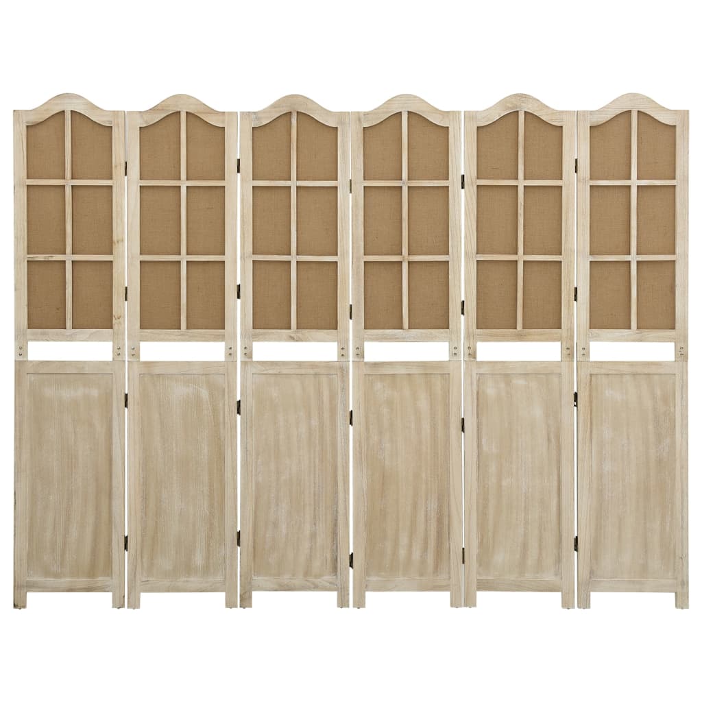Kamerscherm met 6 panelen 214x165 cm stof bruin is nu te koop bij PeponiXL, paradijselijk wonen!