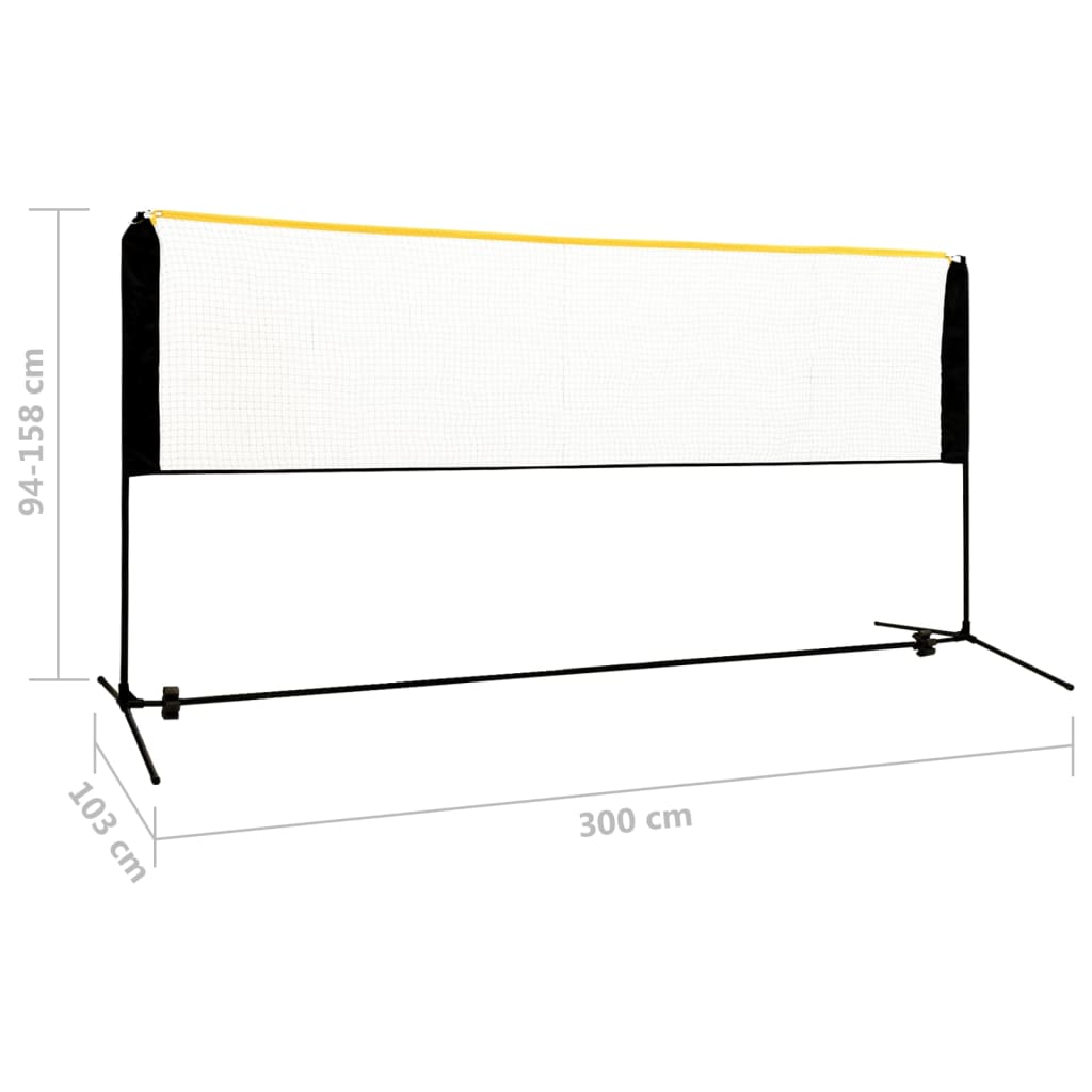 Badmintonnet verstelbaar 300x103x94-158 cm metaal is nu te koop bij PeponiXL, paradijselijk wonen!