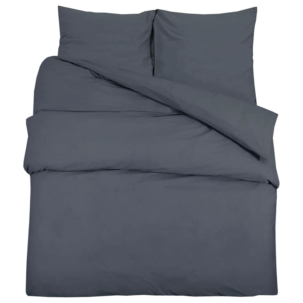Dekbedovertrekset lichtgewicht 155x220 cm microvezel antraciet is nu te koop bij PeponiXL, paradijselijk wonen!