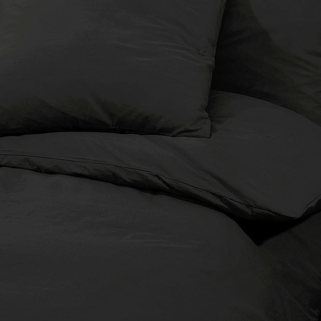 Dekbedovertrekset lichtgewicht 200x200 cm microvezel zwart is nu te koop bij PeponiXL, paradijselijk wonen!