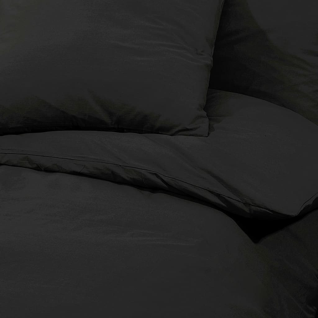 Dekbedovertrekset lichtgewicht 140x200 cm microvezel zwart is nu te koop bij PeponiXL, paradijselijk wonen!